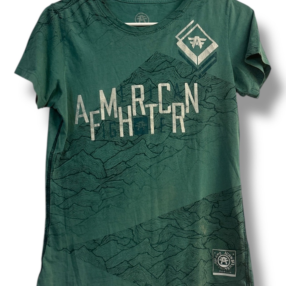 American Fighter Green Short Sleeve Tee Casual Sporty